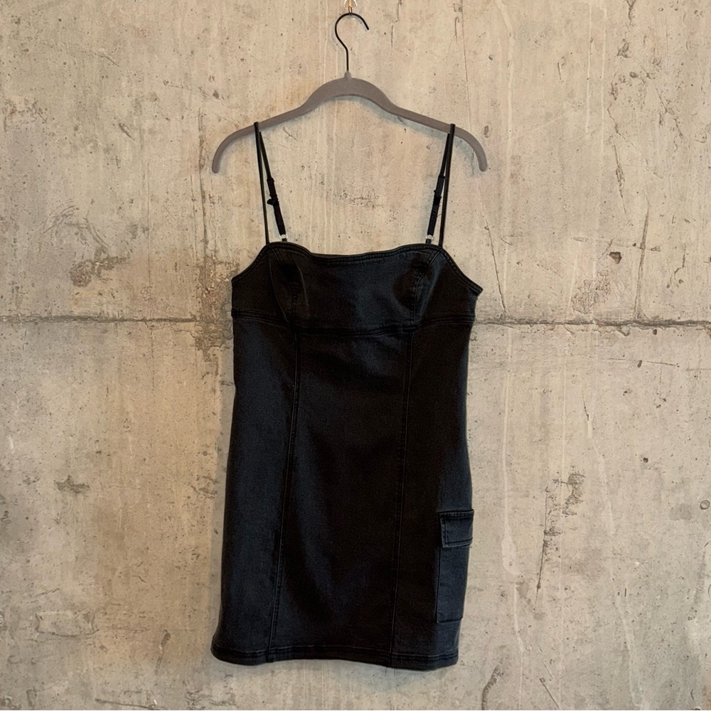 Urban Outfitters Black Denim Dress NWT